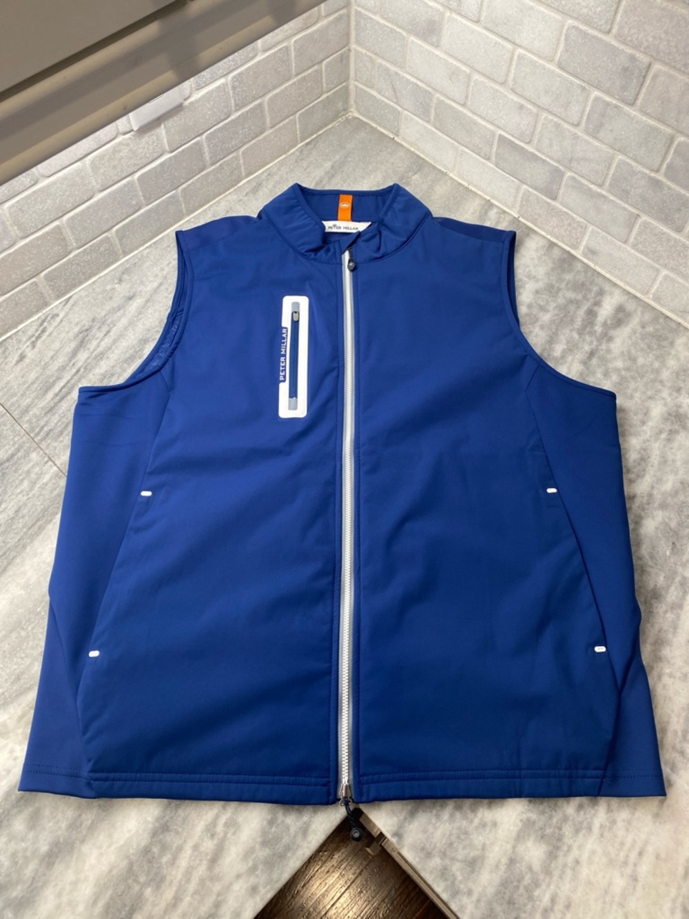 Peter Millar Royal Blue Sleeveless Zip Vest